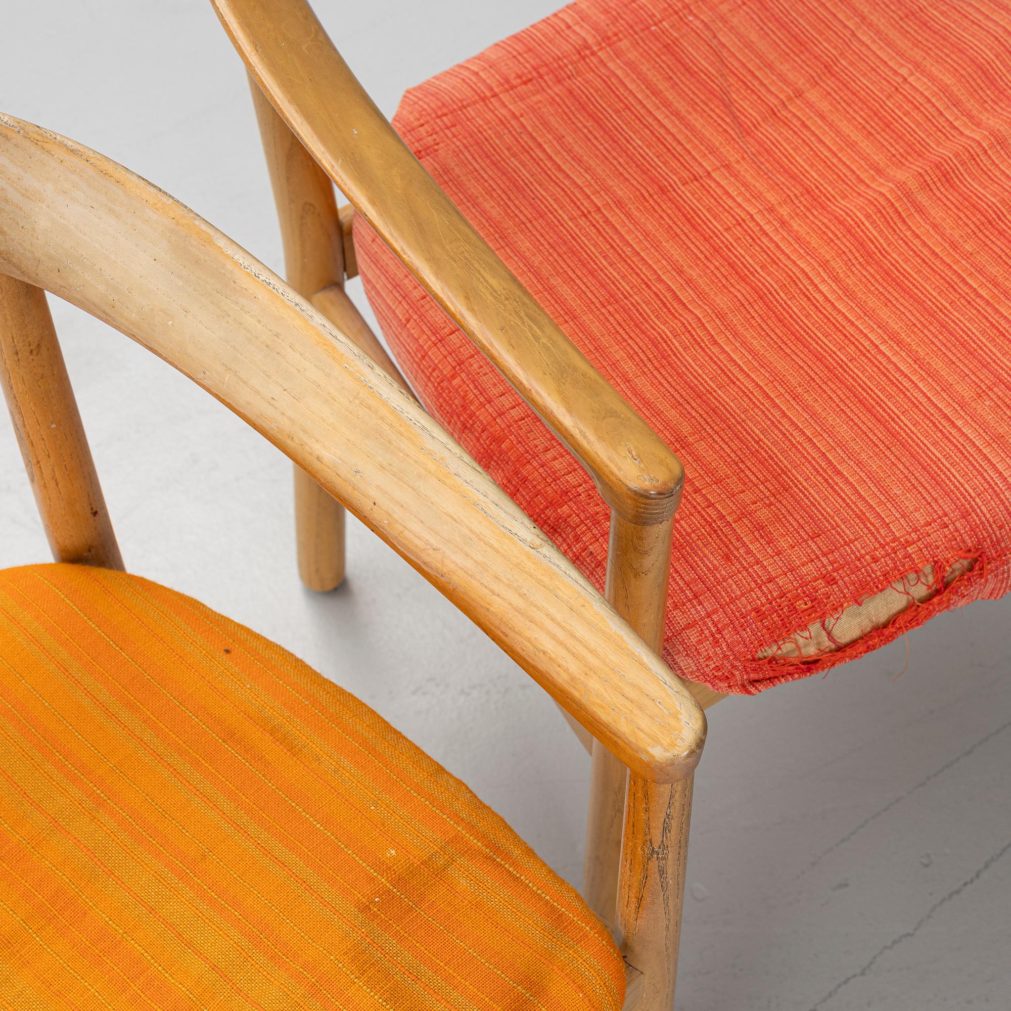 Carl-Axel Acking, Six "Tokyo" chairs, 'Triva series', Nordiska Kompaniet, 1960's.