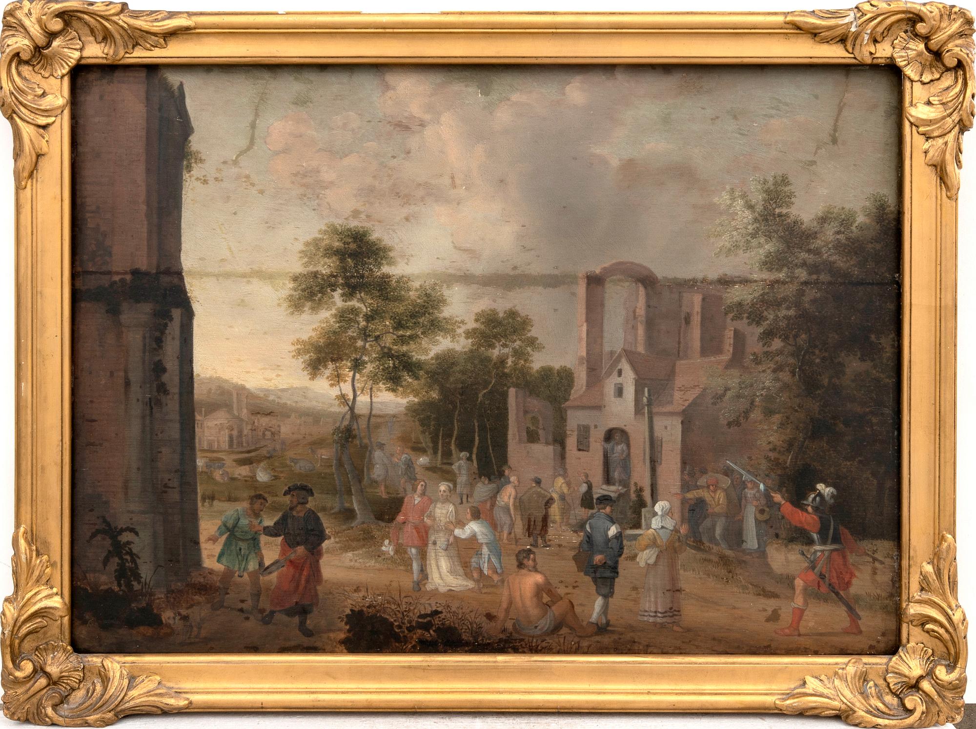Cornelis Adamsz. Willaerts, follower of, oil on panel signed.
