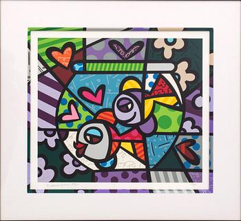 ROMERO BRITTO, colour silkscreen signed and dated.