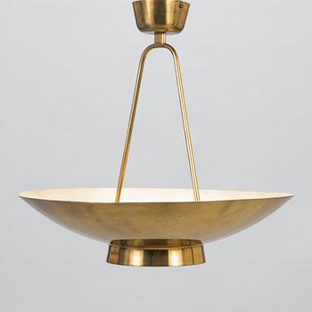 Paavo Tynell,  a mid-20th-century '9060' brass pendant light for Taito, Finland.