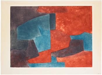 626. Serge Poliakoff, "Composition grise, bleue et rouge".