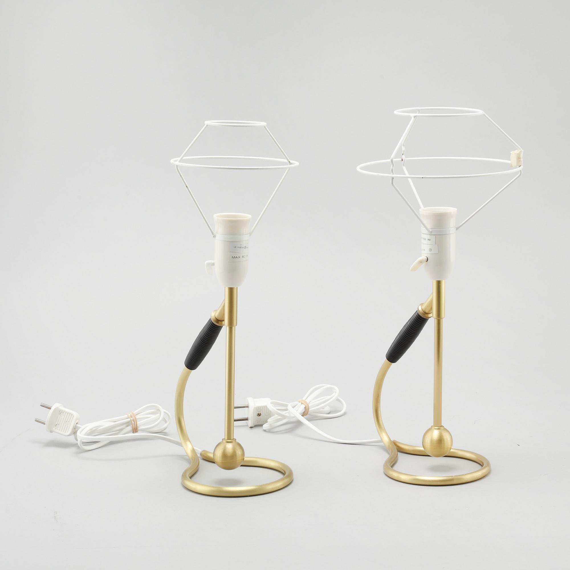 A pair of table lamps from Le Klint, second half of the 20th century.