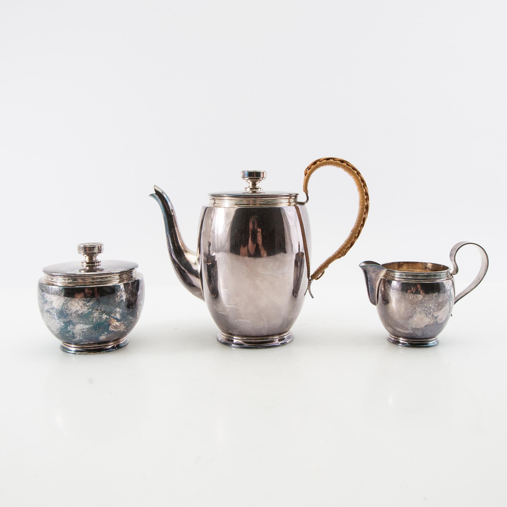 Coffee service 3 dl GAB silver-plated, 1940s.