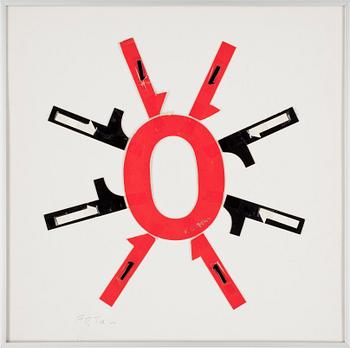Kjartan Slettemark · KJARTAN SLETTEMARK, collage, sign.