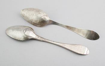 MATSKEDAR, 2 st, silver, svenska stämplar 1700-/1800-tal. Vikt ca 106 gram.