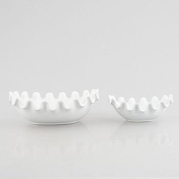 Wilhelm Kåge, skålar, 3 st samt vas, "Våga", Gustavsberg.