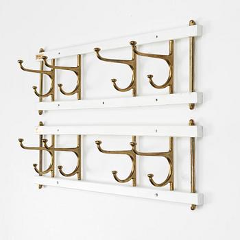 A pair of 'Dekorativ' coat hangers, Skoglunds metallgjuteri, Anderstorp, 1950's/60's.