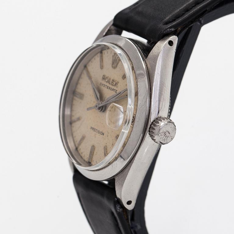 Rolex, Oysterdate Precision, rannekello, 30 mm, teräs, manuaalinen.