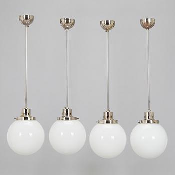 Paavo Tynell, Four 1930s pendant lights modell 1601 for Taito.