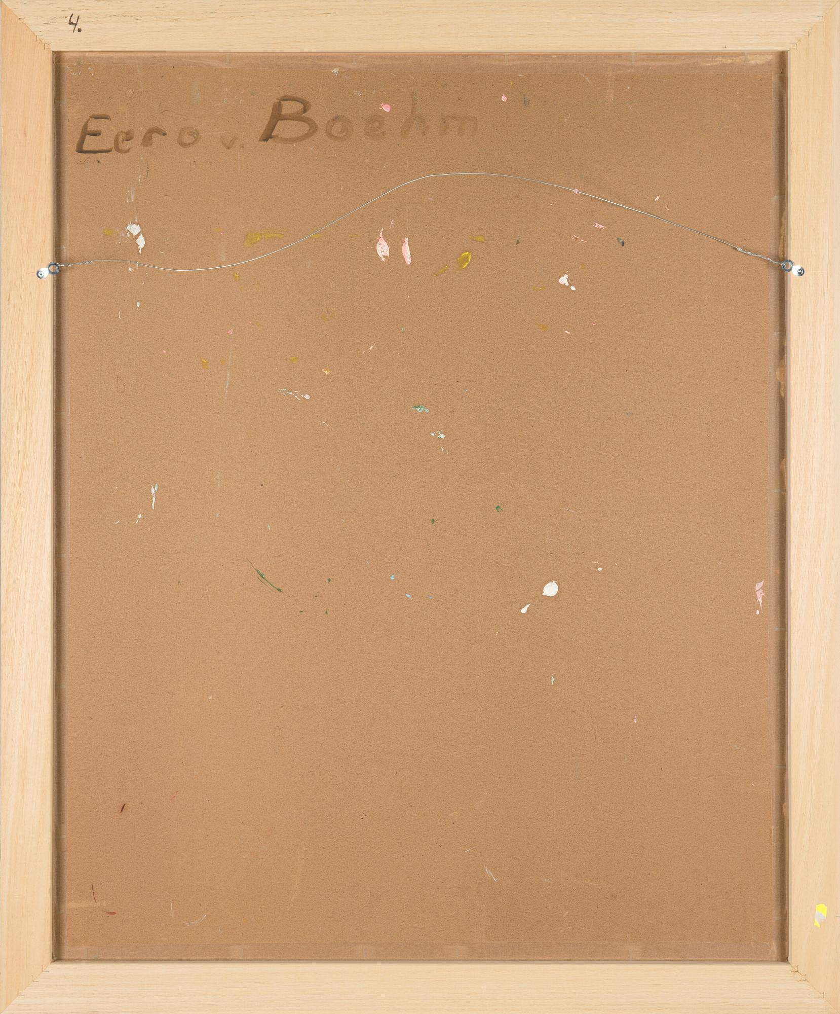 Eero von Boehm, oil on board, signed.