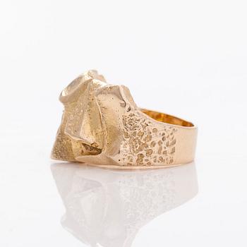 Björn Weckström, ring "Turmalinbro", 14K guld och turmalin. Lapponia 1972.