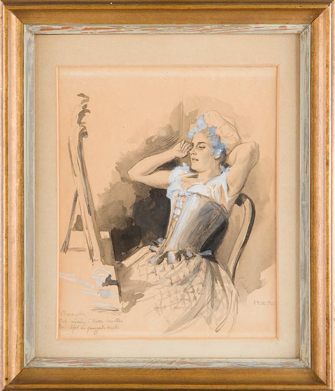 Albert Edelfelt, Dam i Korsett.