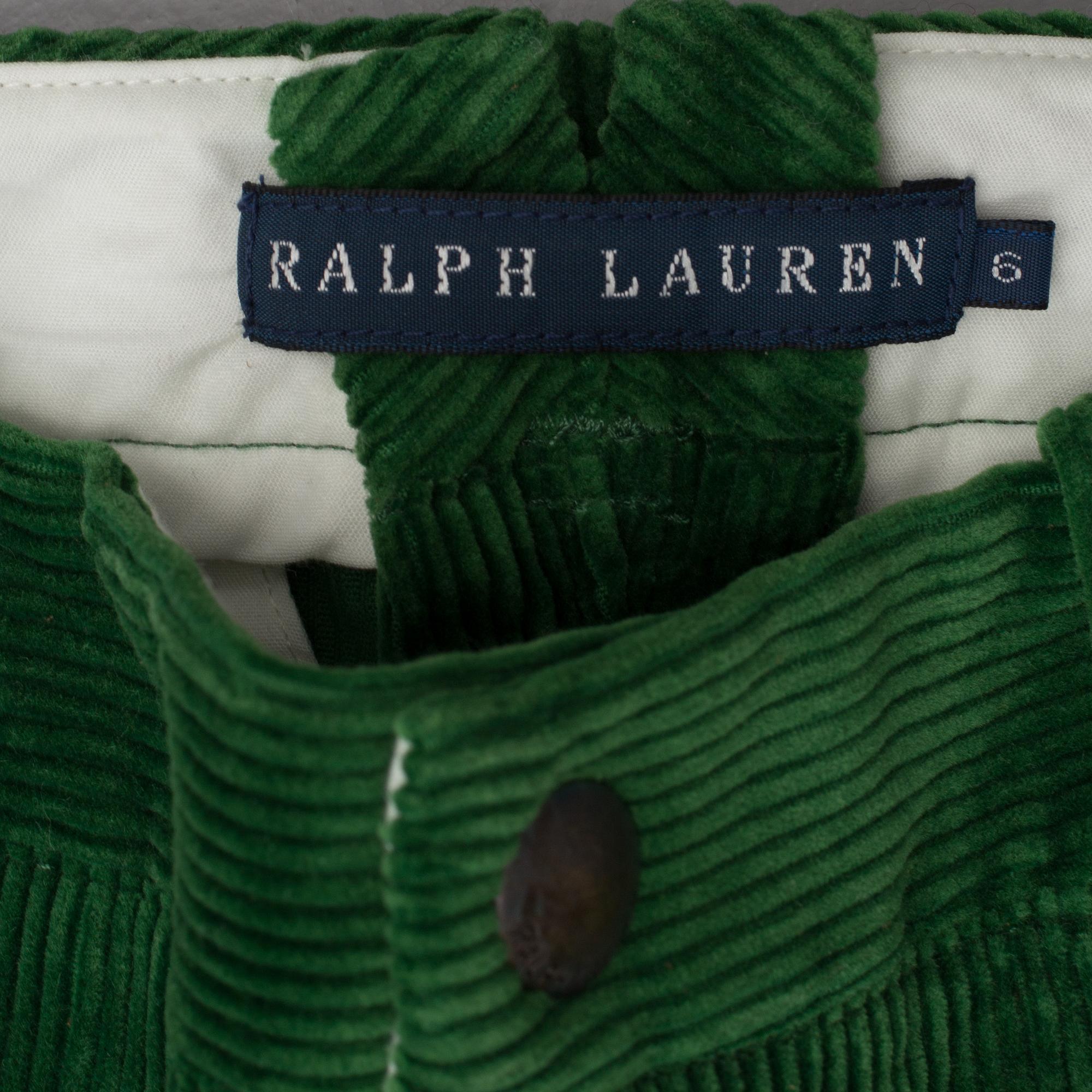 Three pair of trosers by Ralph Lauren.