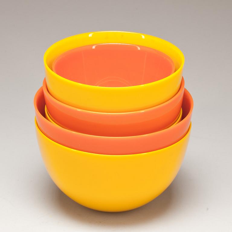 SKÅLAR, glas, 6 st, "Colora", Orrefors.