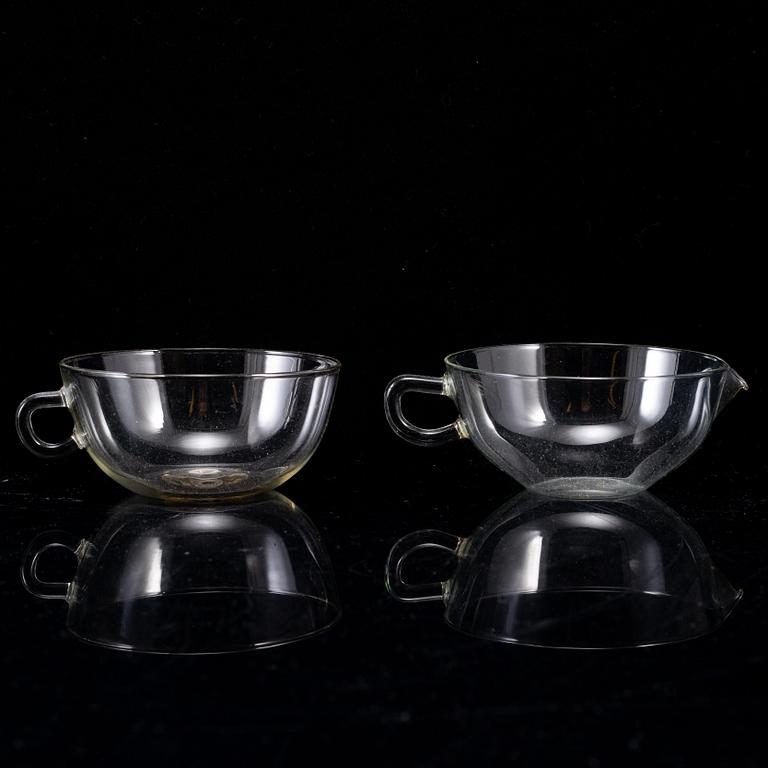 WILHELM WAGENFELD, tea service, Jenaer Glaswerke, Schott Mainz, Germany.