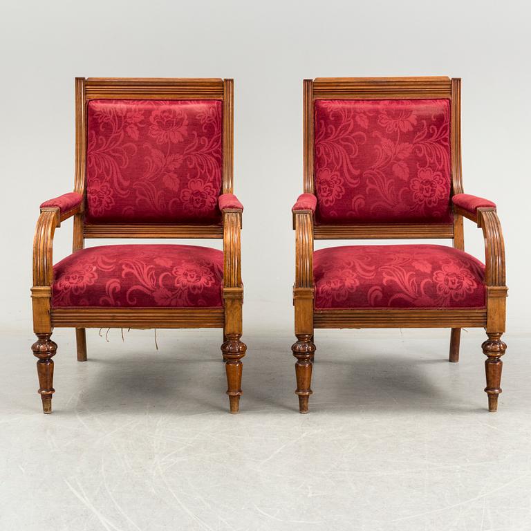 A pair of end of the 19th century chairs.