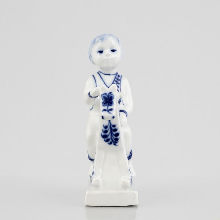 Hanne Varming, a porcelain figurine, Royal Copenhagen, "Blue Fluted", model 5196, 1974-78.