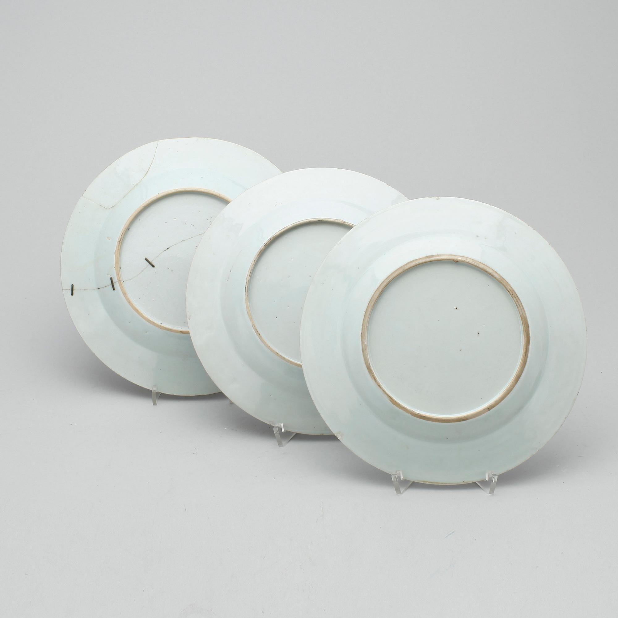 TALLRIKAR, 9 st, porslin, Kina/Japan. 1700-tal.