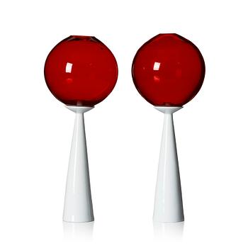 468. Hans-Agne Jakobsson, a pair of candle holders, model "L 8", Hans-Agne Jakobsson AB, Markaryd, 1950-60s.