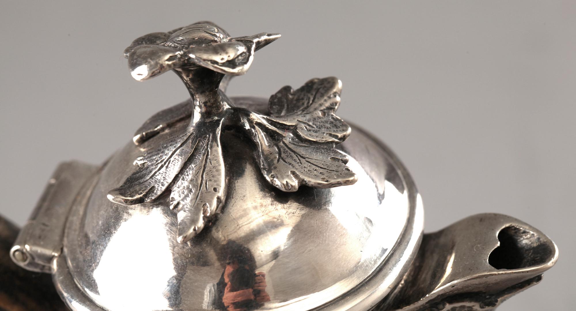 MOCCAKANNA/KAFFEKANNA, silver. Danzig, rokoko 1700-tal. Tot 308gr.