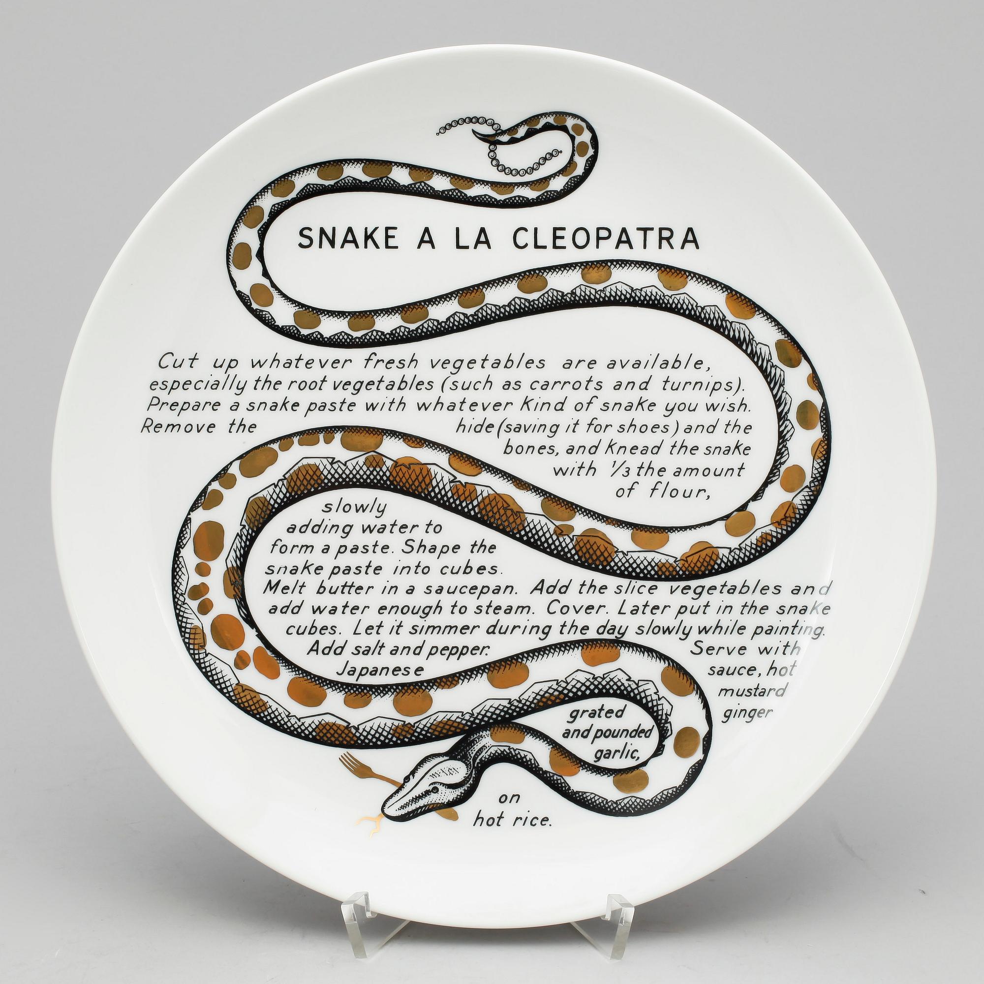 TALLRIKAR, 6 st, porslin, Fleming Joffe Ltd cook plates. espacialy made by Fornasetti Milano, Italien.