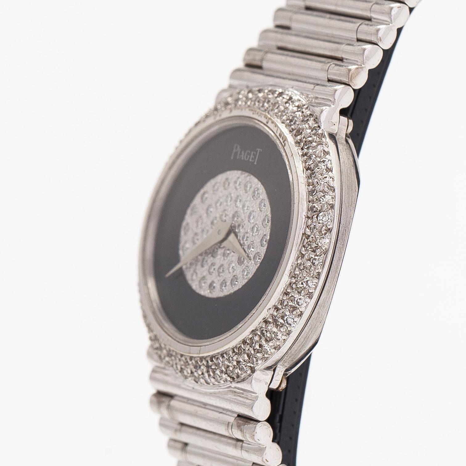 Piaget, "Onyx Diamond Dial", armbandsur, 27,5 x 24,5 mm.