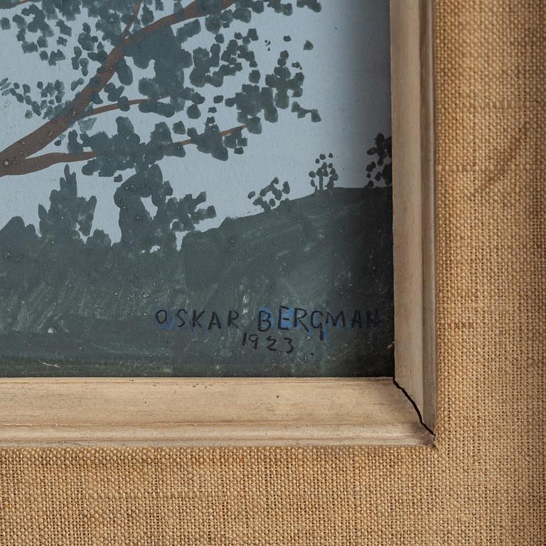 Oskar Bergman, gouache on paper, signed 1923.
