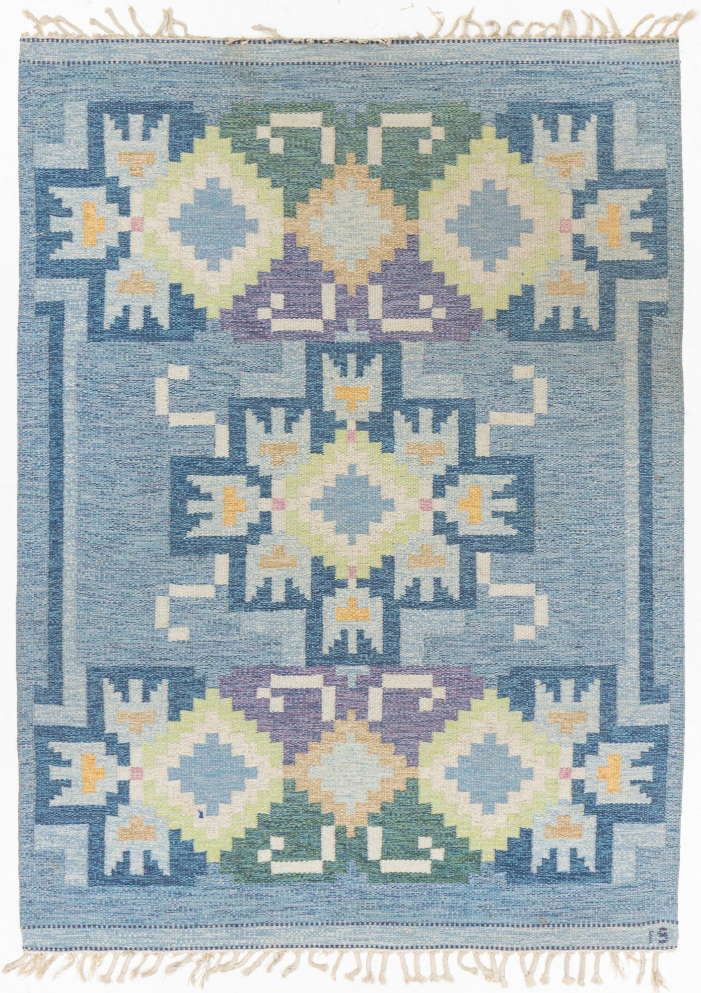 Ingegerd Silow, rug, röllakan, signed IS, approx. 229 x 166 cm.