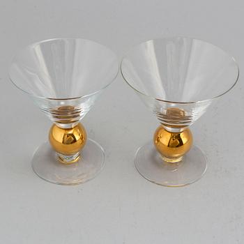 GUNNAR CYRÉN, 12 Nobel champagne/martini glasses from Orrefors.