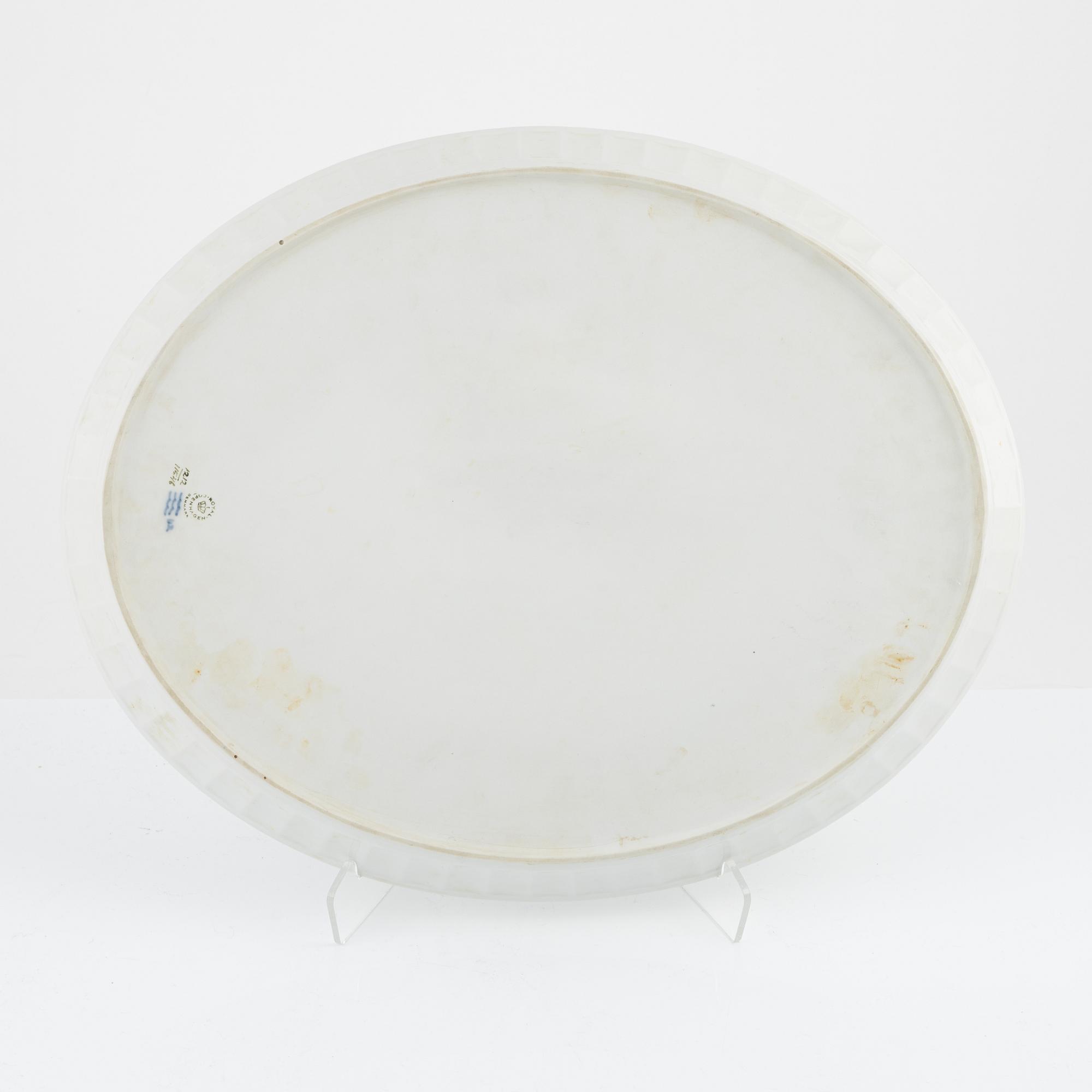 A 'Blue Vifte' porcelain dish, Royal Copenhagen, Denmark.