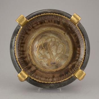 SKÅL, flintgods, Josef Ekberg Gustavsberg, 1920/30-tal.