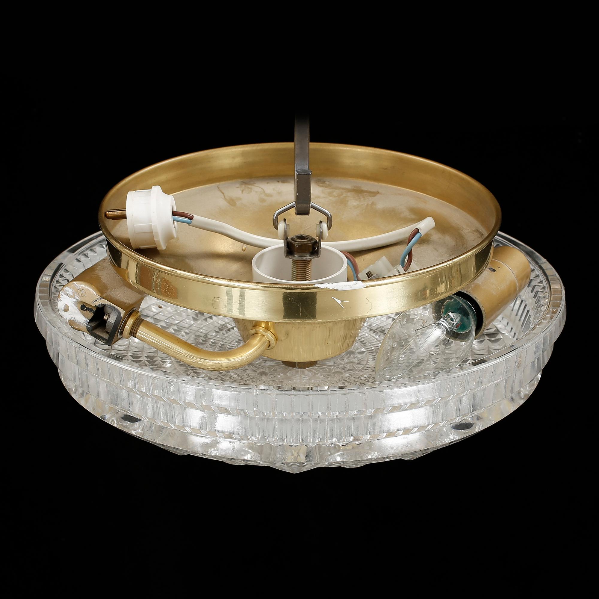 TAKLAMPOR, ett par. Carl Fagerlund, Orrefors.