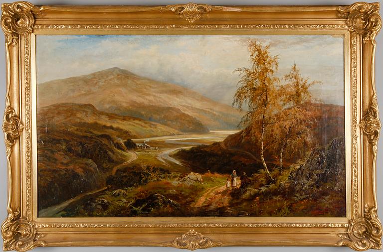 OKÄND KONSTNÄR, olja på duk, otydligt sign, sannolikt  J Fraser, England, 1800-tal.