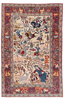 A semi-antique Isfahan rug, central Iran c. 225 x 143 cm.