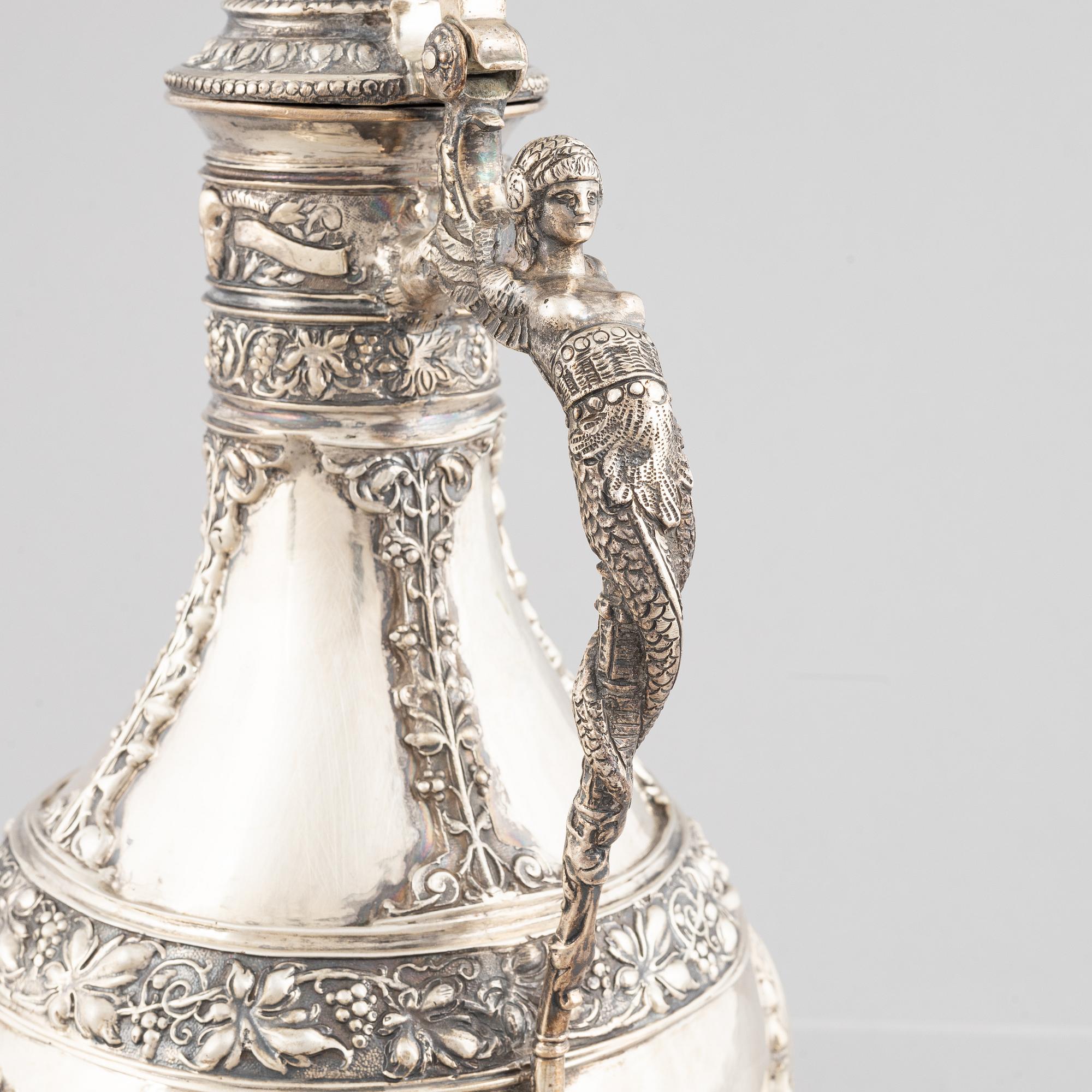 Karaff, silver, 1900-tal.