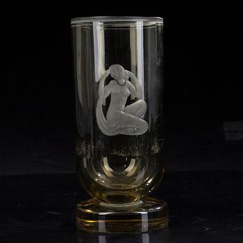 VAS, glas, signerad Riihimäen Lasi Oy, -37 G...