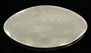 Dosa, silver, Erik Nordin, Sundsvall, 1843. 57,5g.