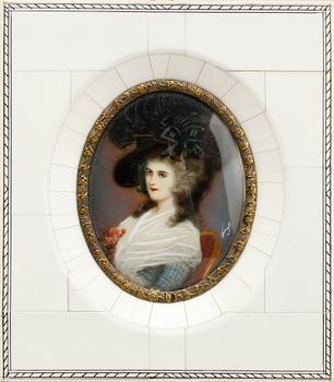 MINIATYRMÅLNINGAR, 7 st, 1800-/1900-tal.