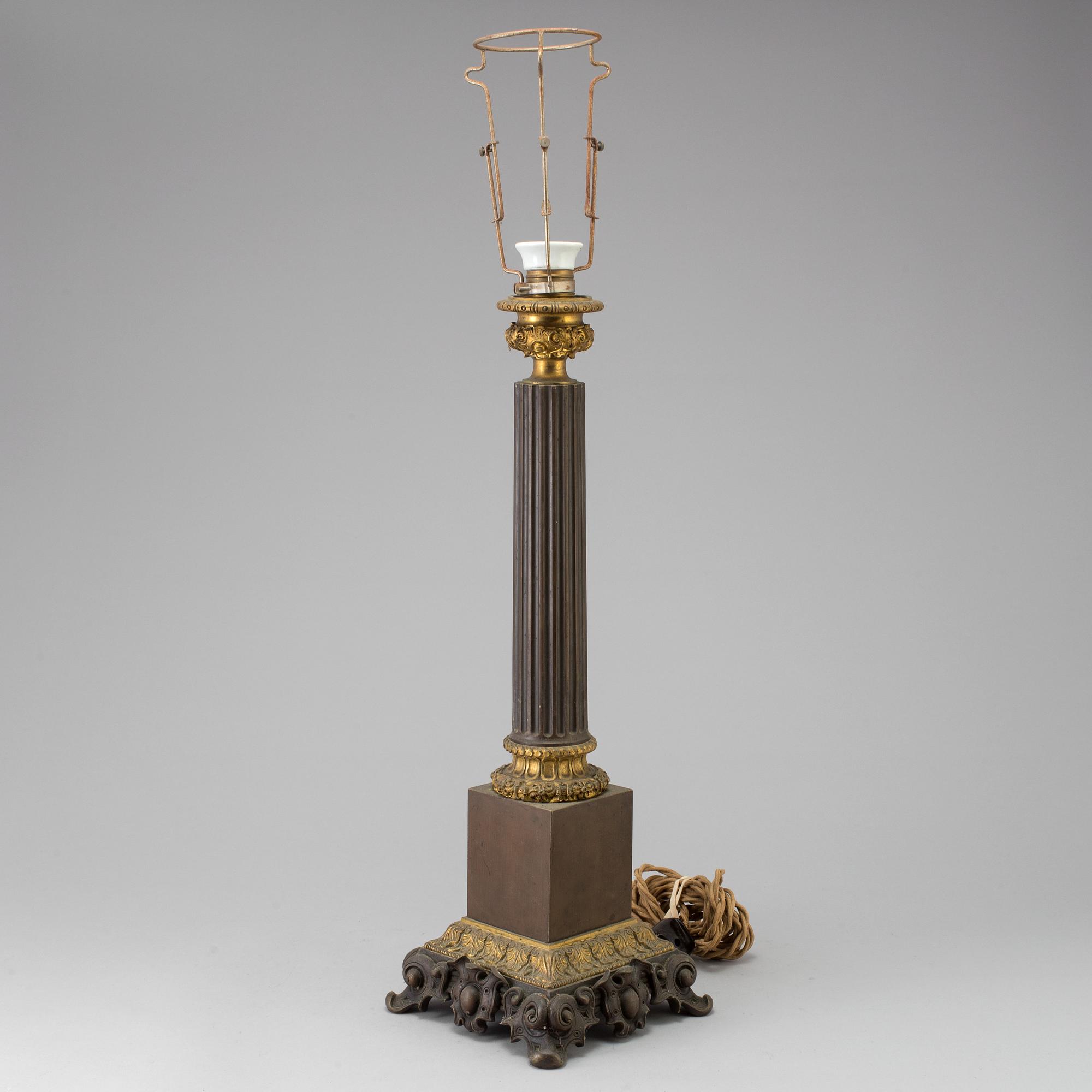 A table lamp, circa 1900.