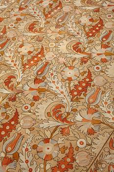 Broderi, sannolikt antik Uzbekistan suzani, ca 226,5-230,5 x 180-182 cm.