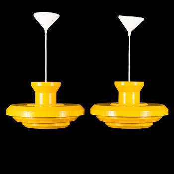 A pair of  1970s model 27194 ceiling lamps from Valinte.