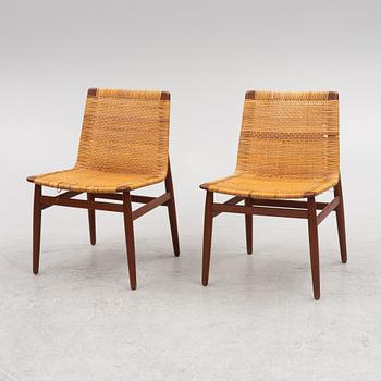 Jørgen Høj, 8 chairs, Thorald Madsen  Snedkeri, Denmark 1950s.