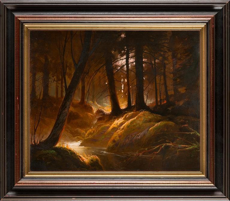 Jukka Saarinen, oil on board, signed.