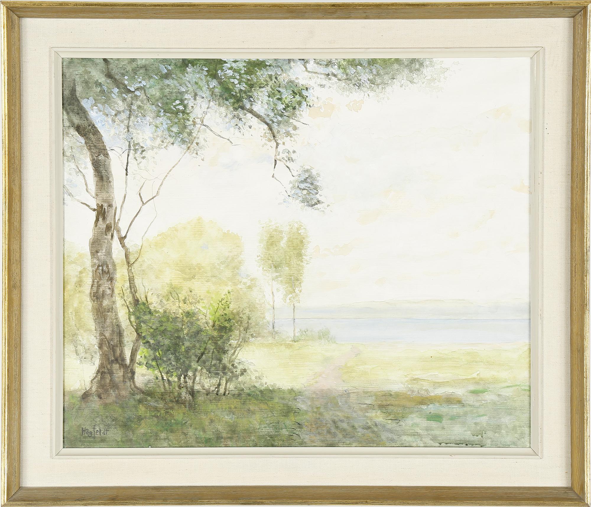 ROBERT HÖGFELDT, blandteknik på pannå. Sign.