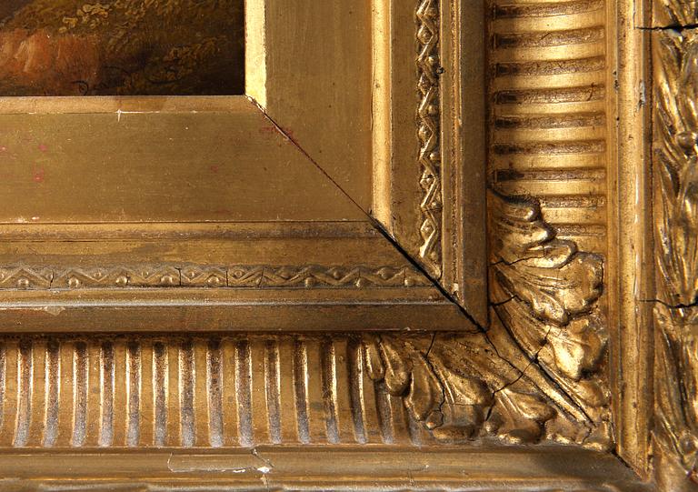 DAVID COX, hans art, olja på pannå, sign.