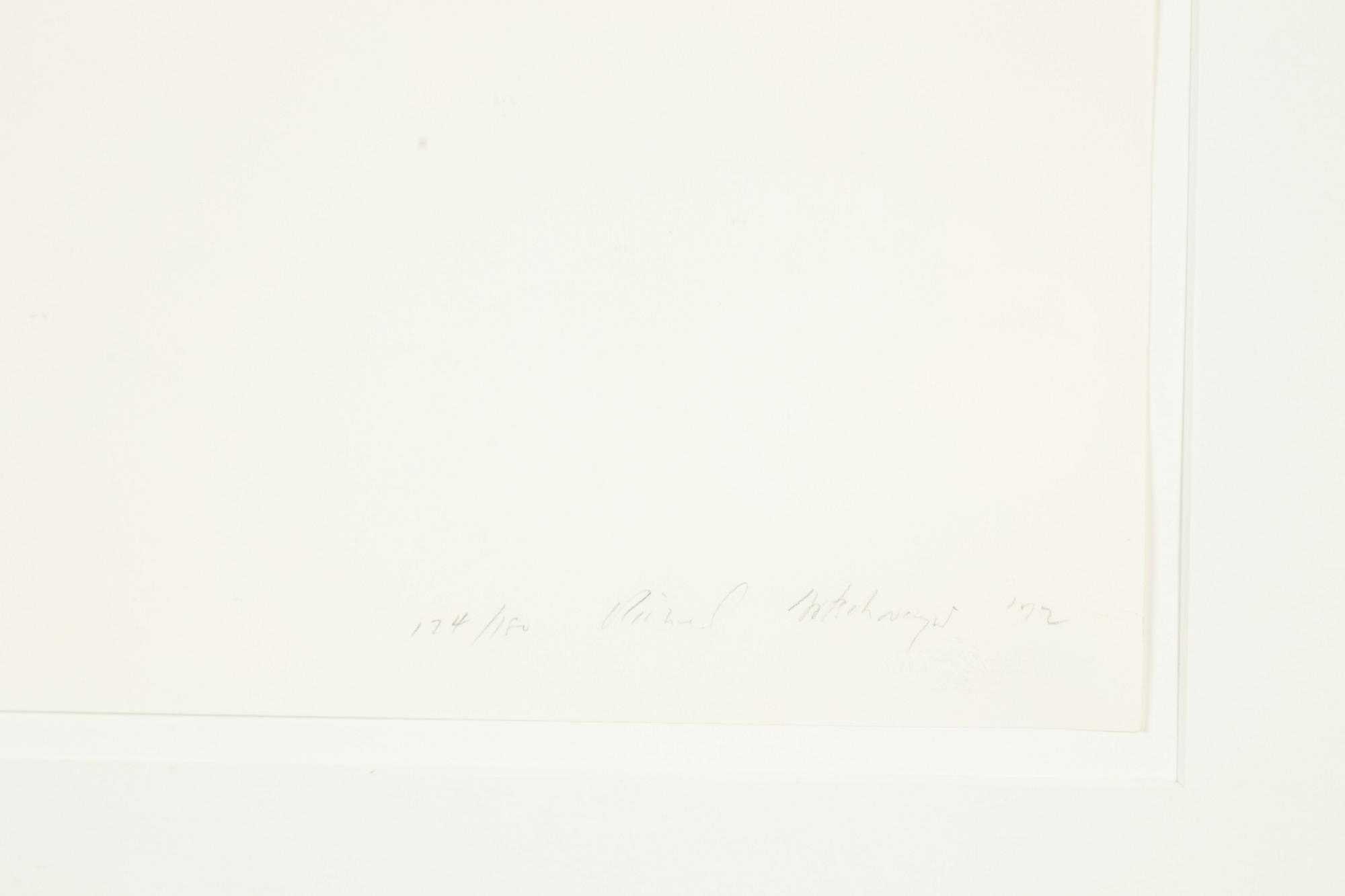 Richard Artschwager, litografi, signerad, numrerad 174/180 och daterad '72.