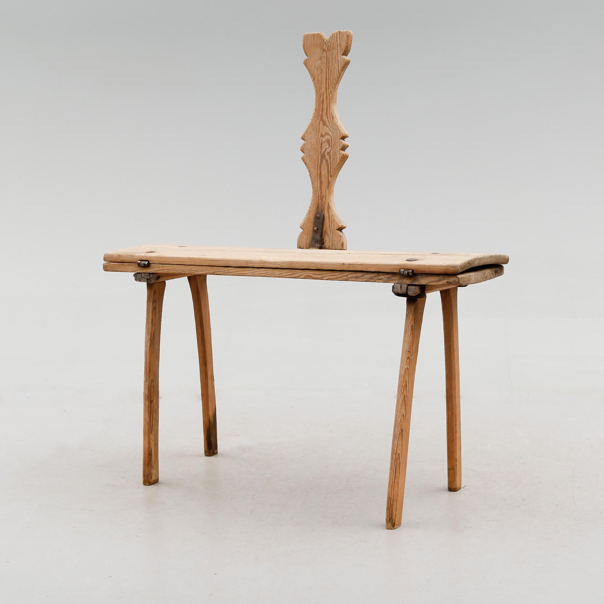 FÄLLSTOL/BORD, allmoge, 1700-/1800-tal.