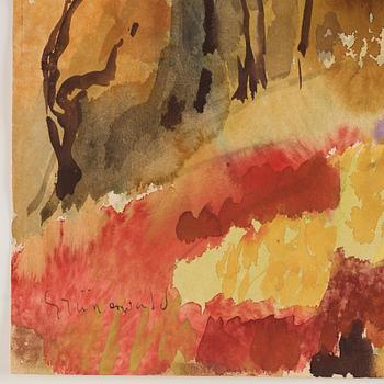 Isaac Grünewald, Sund and autumn rain - Abisko.