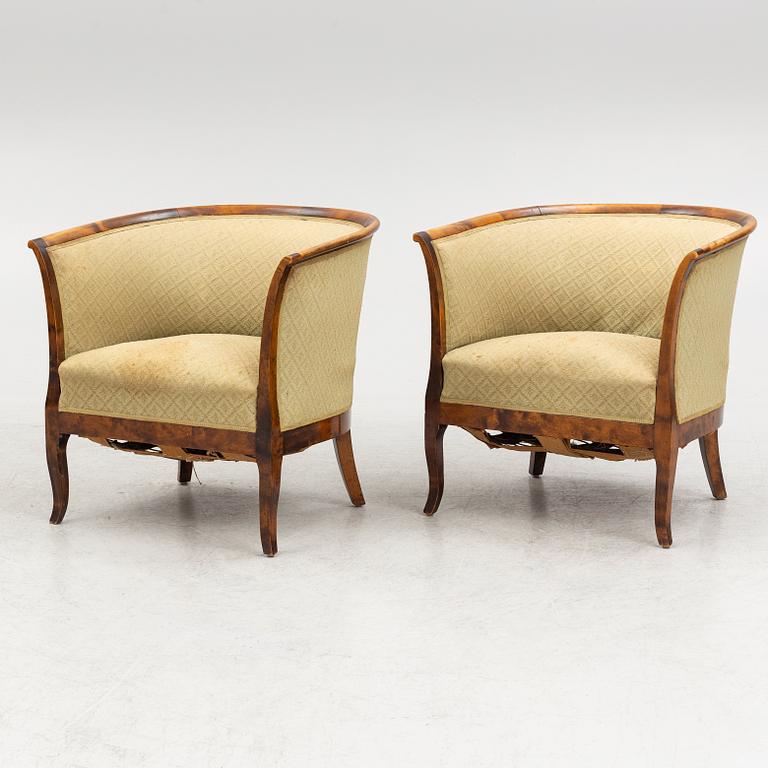 A pair of armchairs, 1920's/30's.