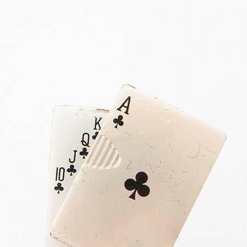 Tändare 5 st "Deck card lighters", 1900-talets andra hälft.
